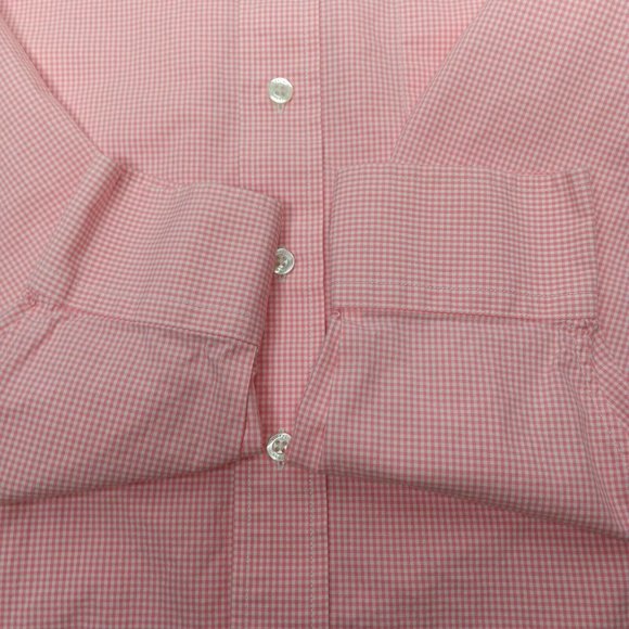 Vinyard Vines Mens Medium Murray Shirt Long Sleeve Pink Gingham Button Down - Picture 11 of 12